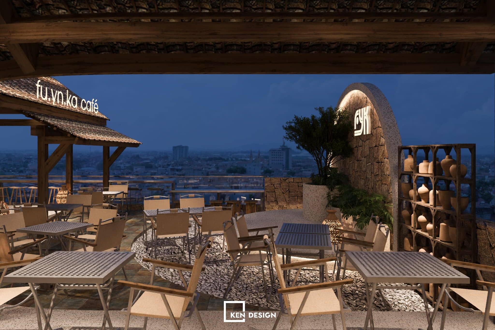 Trang trí quán cafe phong cách rustic